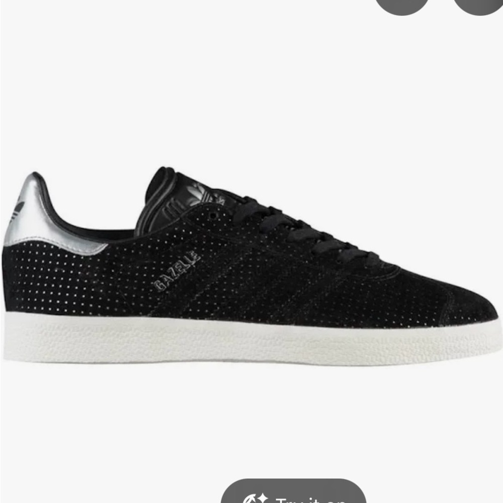 Adidas Gazelle Black with Silver Highlights